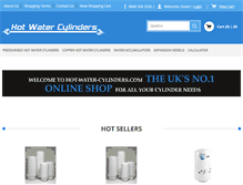 Tablet Screenshot of hot-water-cylinders.com